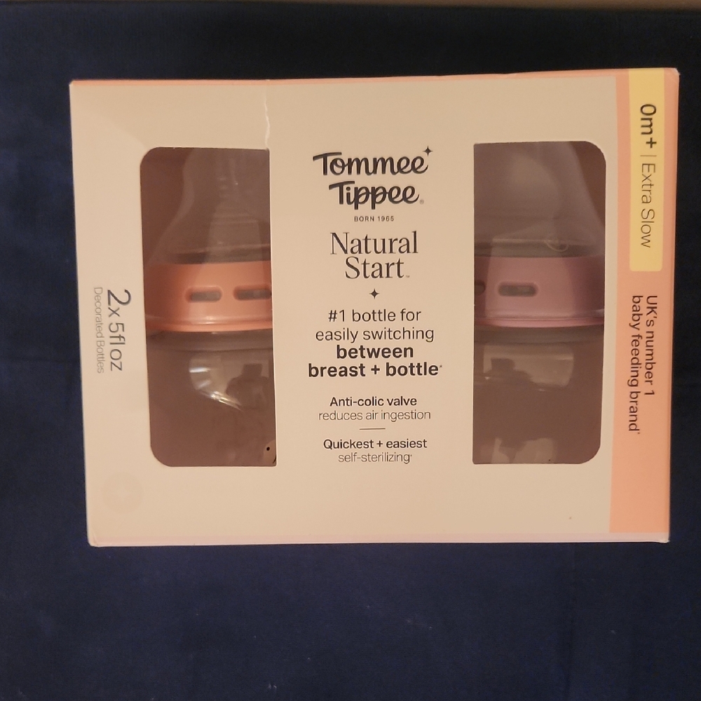 Tommee Tippee Natural Start Baby Feeding Bottles - Pink